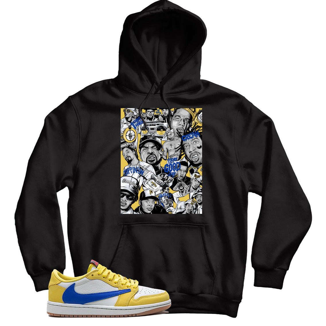 Jordan 1 Low Travis Scott Canary hoodie