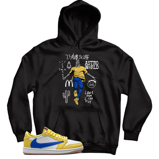 Jordan 1 Low Travis Scott Canary hoodie