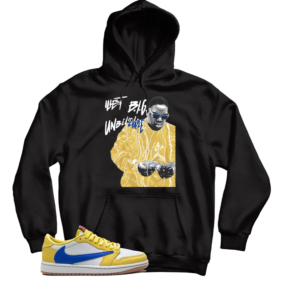 Jordan 1 Low Travis Scott Canary hoodie