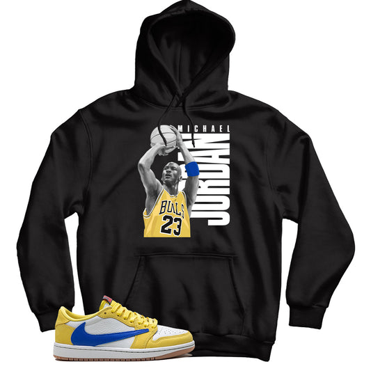 Jordan 1 Low Travis Scott Canary hoodie