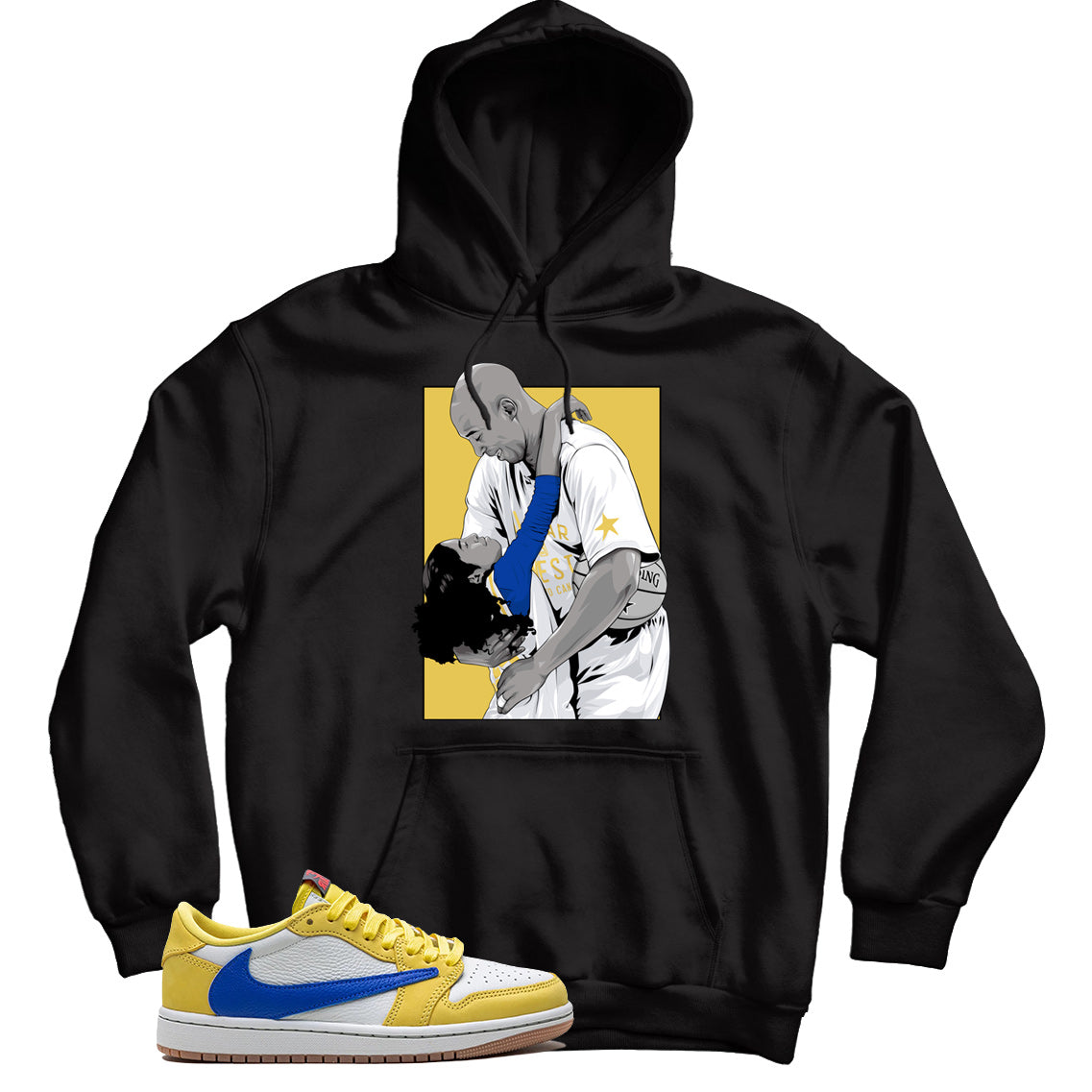 Jordan 1 Low Travis Scott Canary hoodie