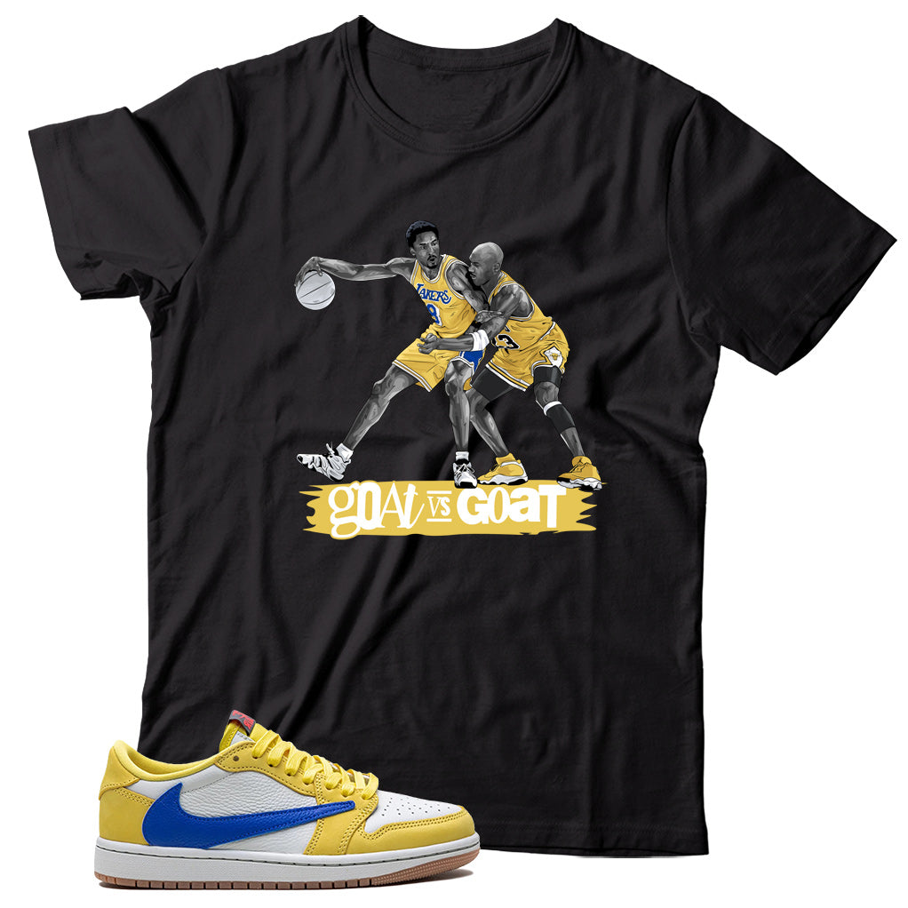 Jordan 1 Low Travis Scott Canary shirt