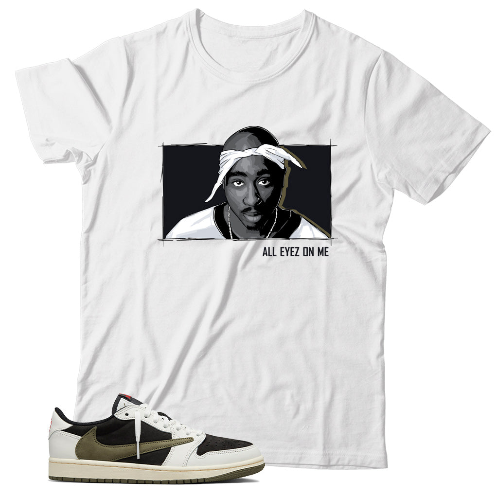 2P - Travis Scott x Air Jordan 1 Low OG Olive Match T-Shirt – Shirt ...