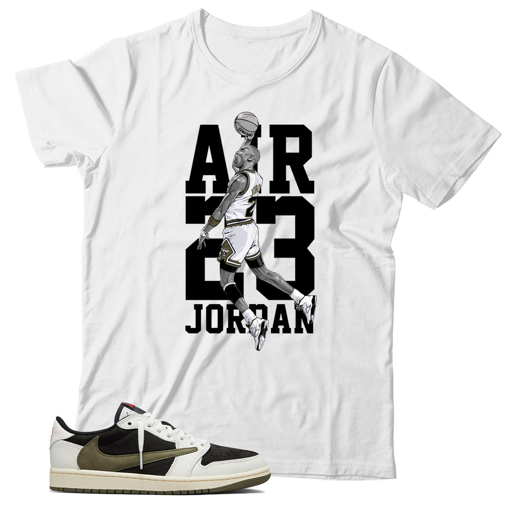 Jordan 1 Retro Low Travis Scott Olive shirt