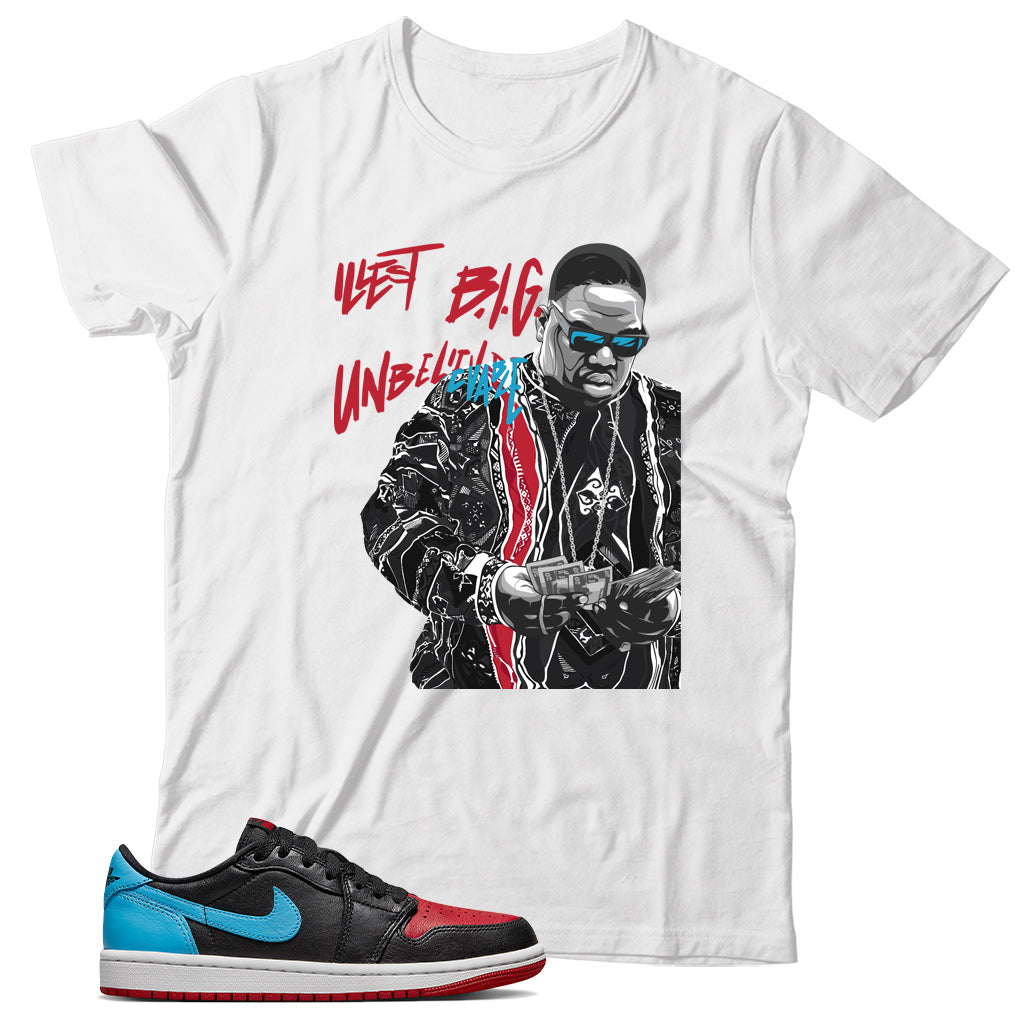 Jordan 1 Low UNC To CHI shirt