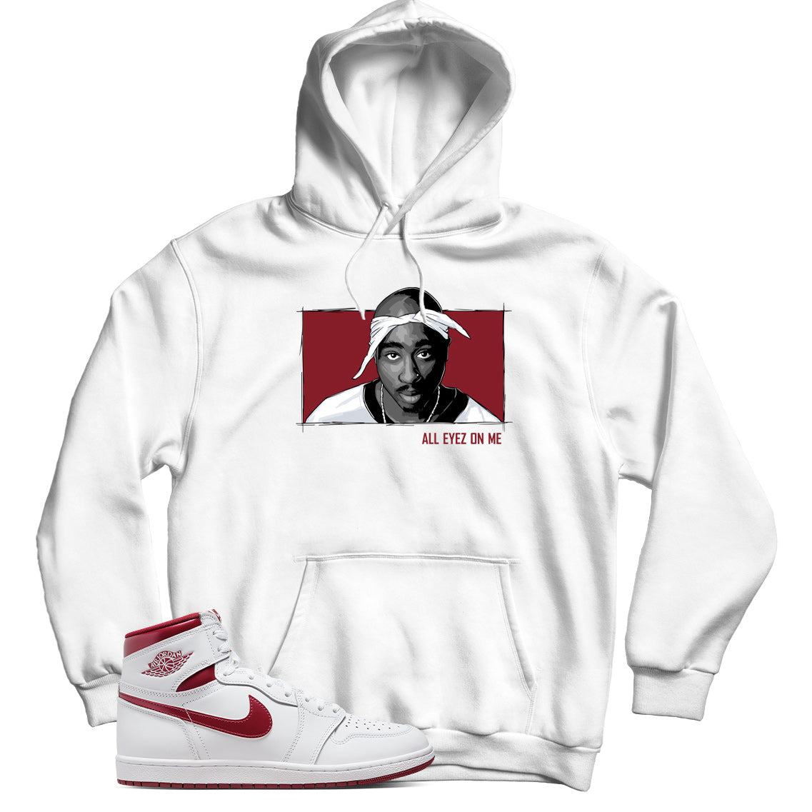 Jordan 1 Metallic Burgundy hoodie