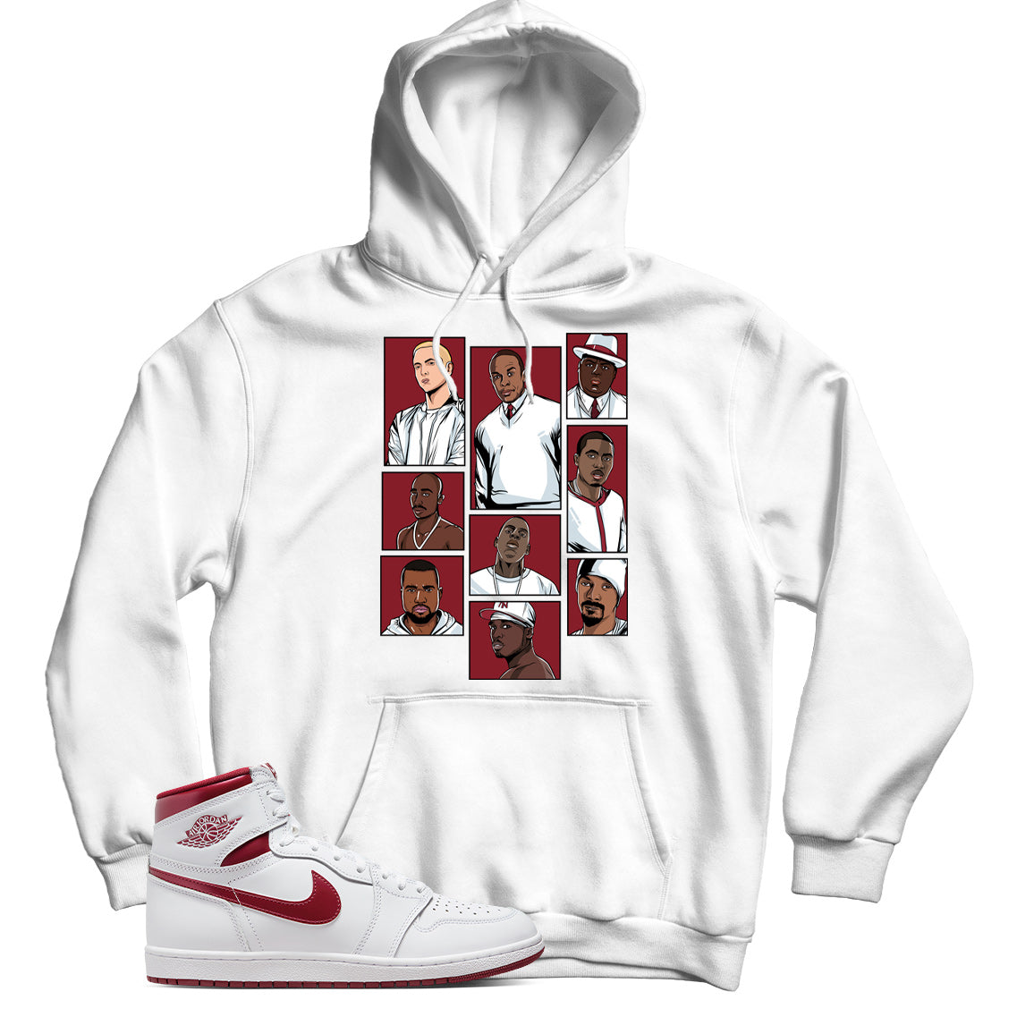 Jordan 1 Metallic Burgundy hoodie