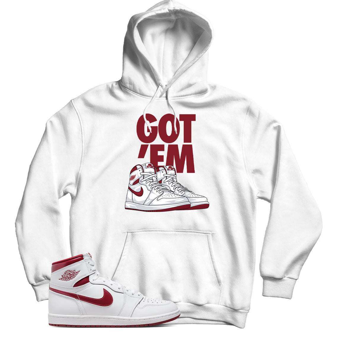 Jordan 1 Metallic Burgundy hoodie