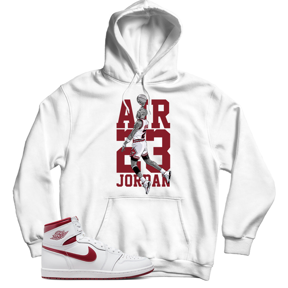 Jordan 1 Metallic Burgundy hoodie