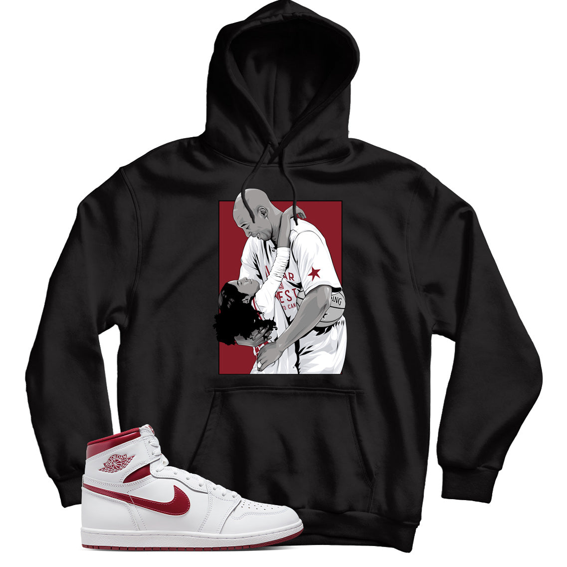 Jordan 1 Metallic Burgundy hoodie