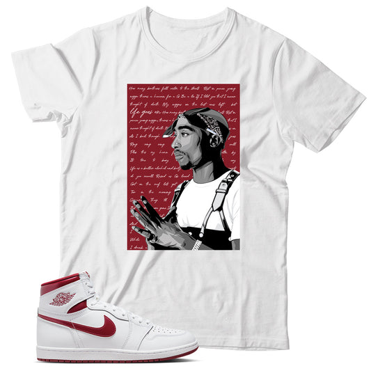 Jordan 1 Metallic Burgundy shirt