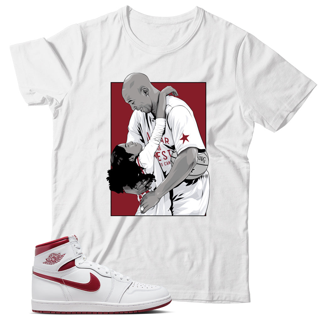 Jordan 1 Metallic Burgundy shirt