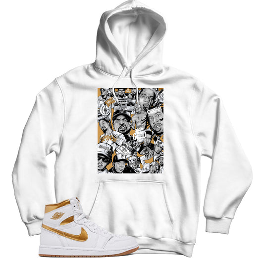 Hoodie Match Jordan 1 Metallic Gold