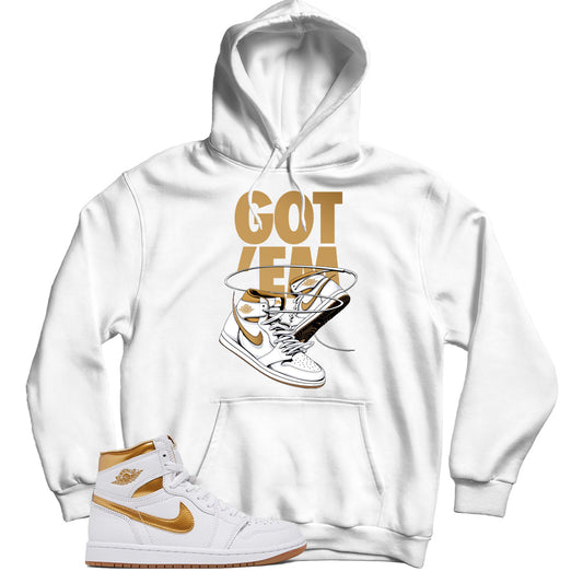 Jordan 1 Metallic Gold hoodie