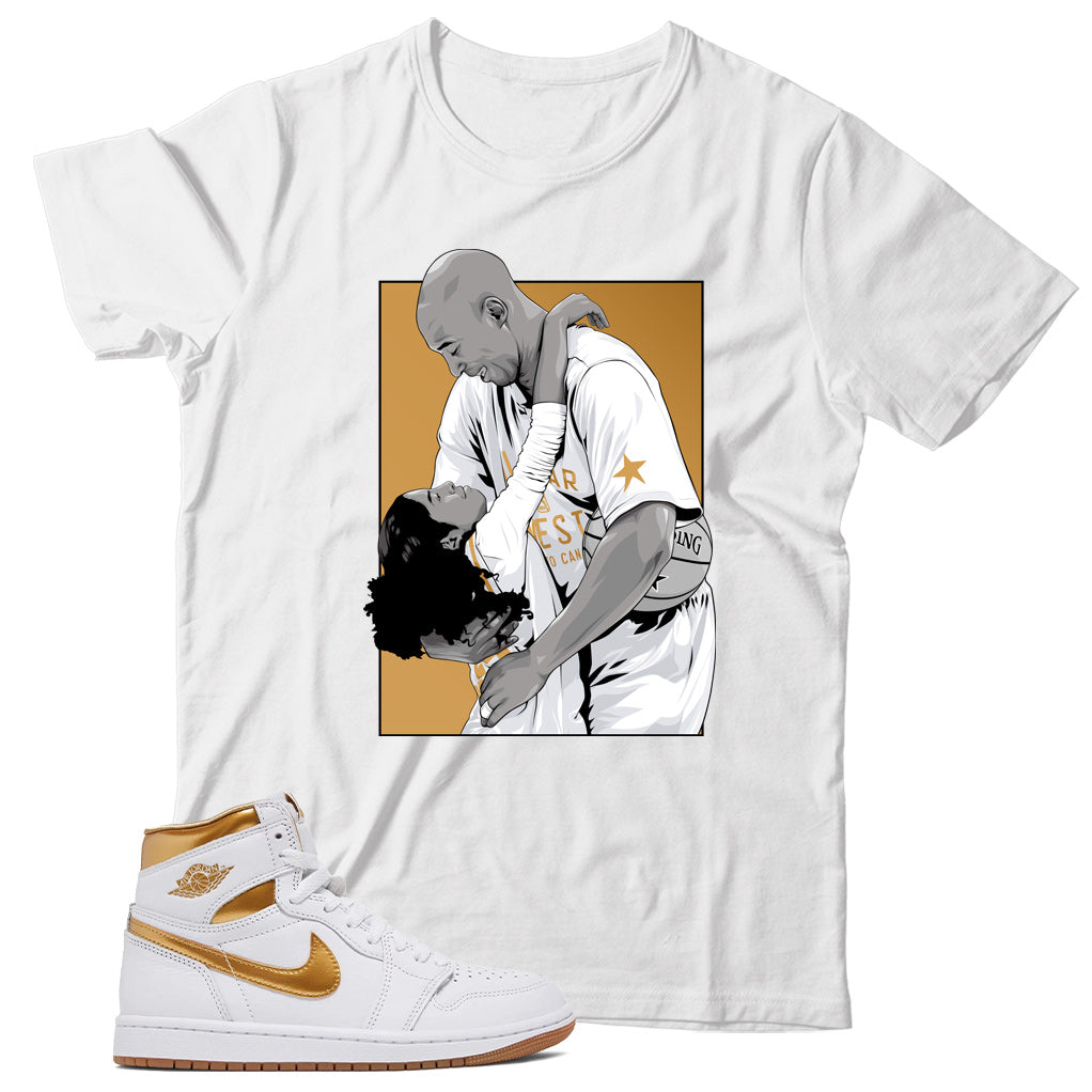 Jordan 1 Metallic Gold shirt