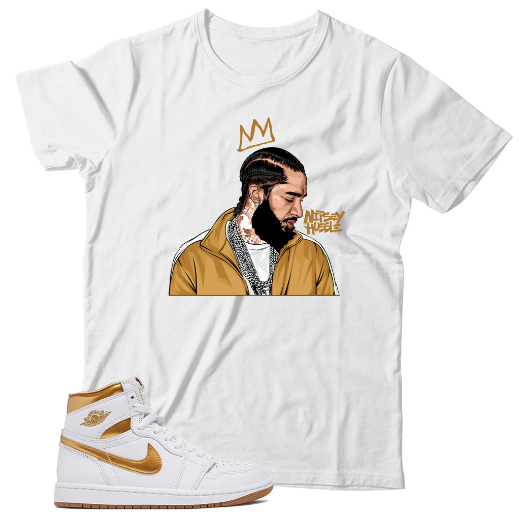 Jordan 1 Metallic Gold shirt