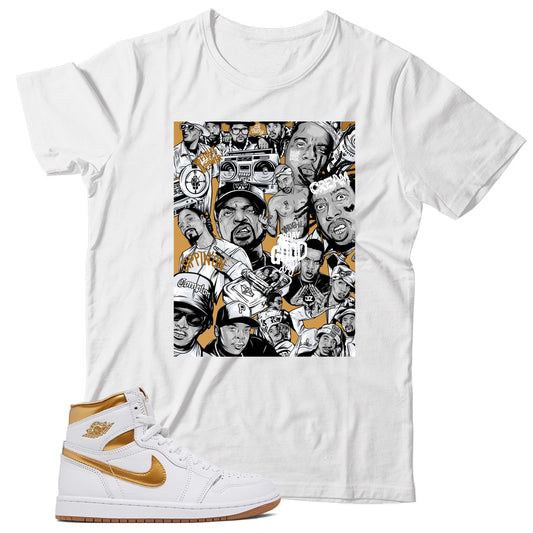 Jordan 1 Metallic Gold shirt