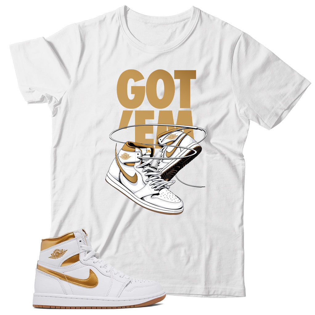 Jordan 1 Metallic Gold shirt