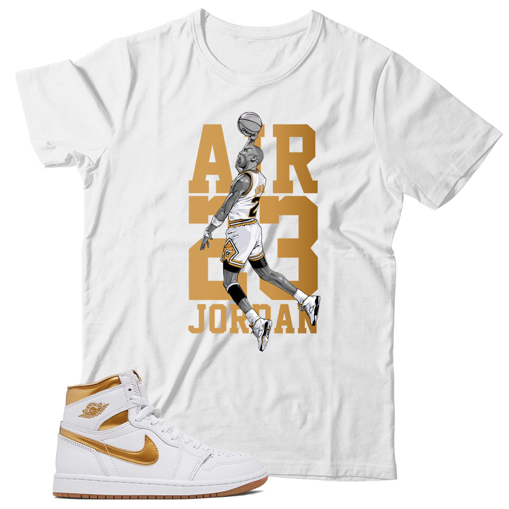 Jordan 1 Metallic Gold shirt