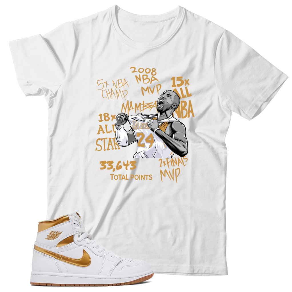 Jordan 1 Metallic Gold shirt