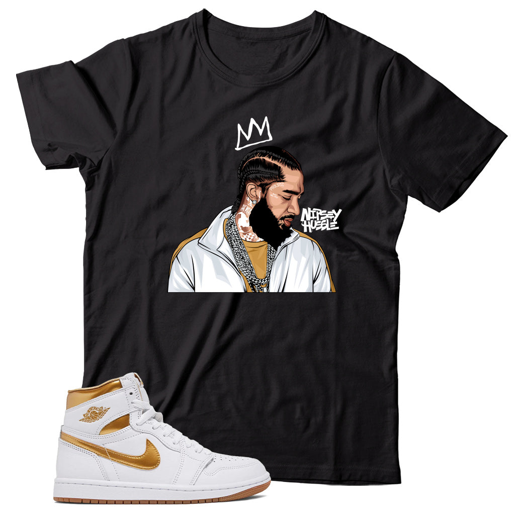 Jordan 1 Metallic Gold shirt