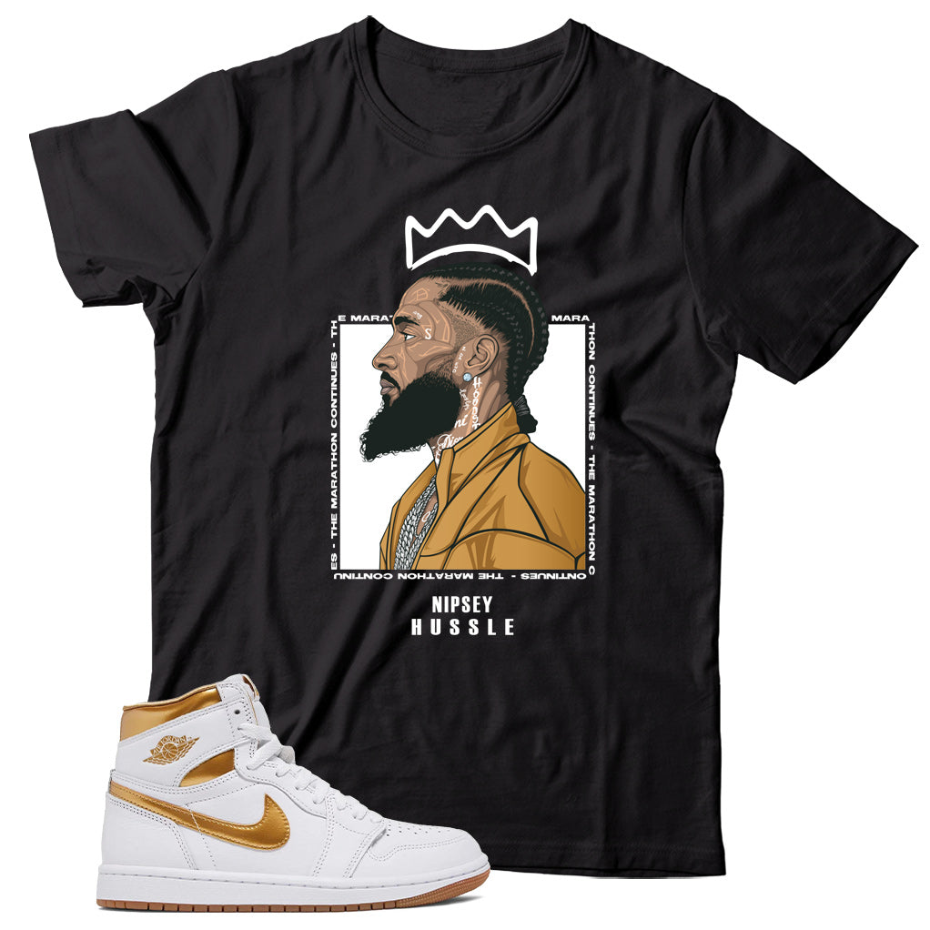 Jordan 1 Metallic Gold shirt