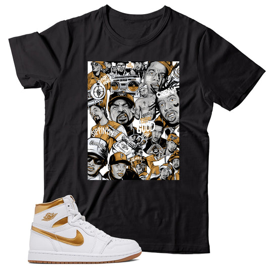 Jordan 1 Metallic Gold shirt