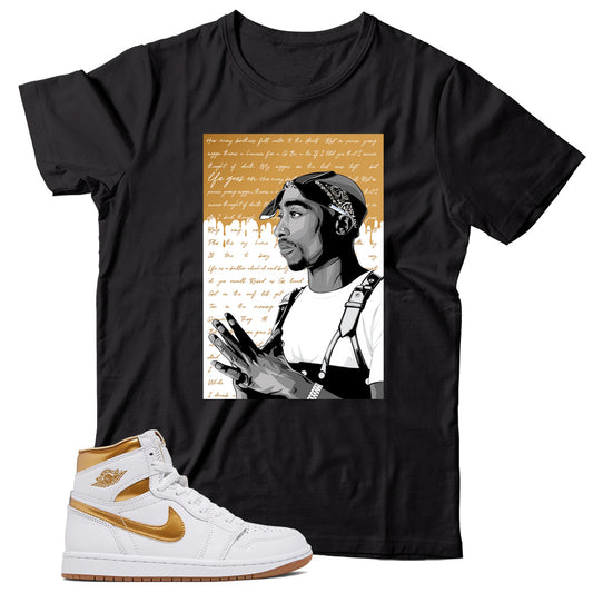 Jordan 1 Metallic Gold shirt