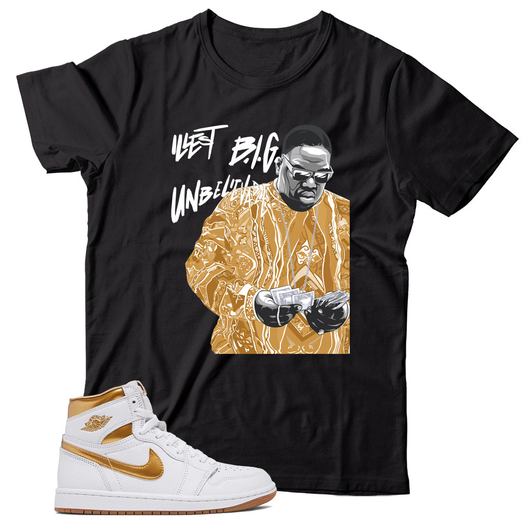 Jordan 1 Metallic Gold shirt