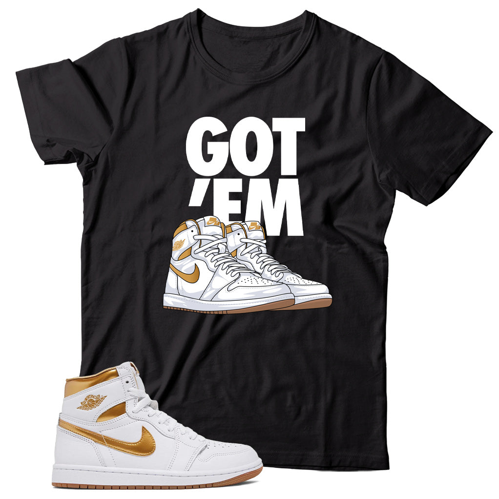 Jordan 1 Metallic Gold shirt