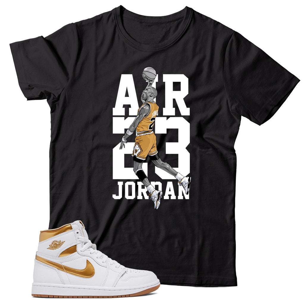 Jordan 1 Metallic Gold shirt