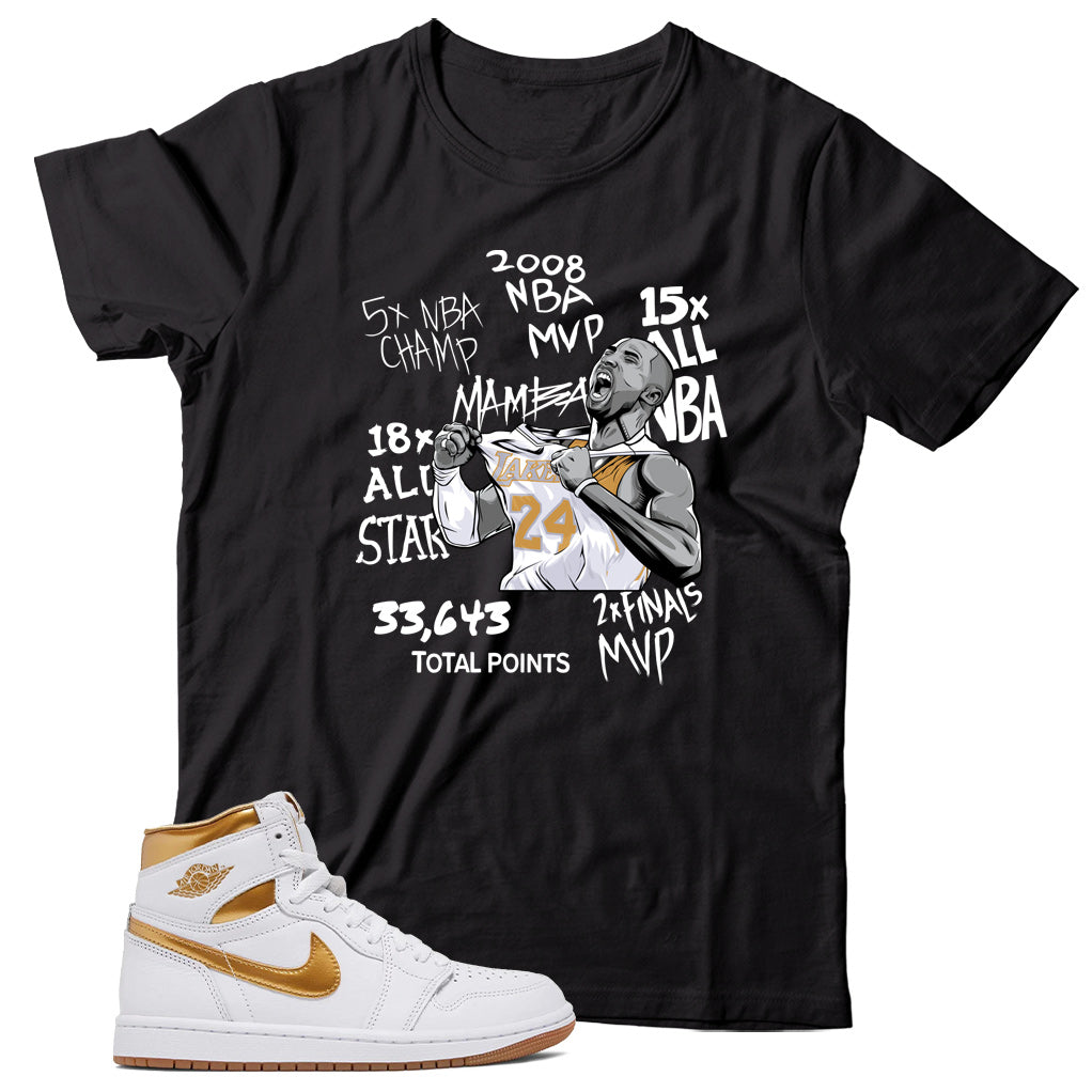 Jordan 1 Metallic Gold shirt