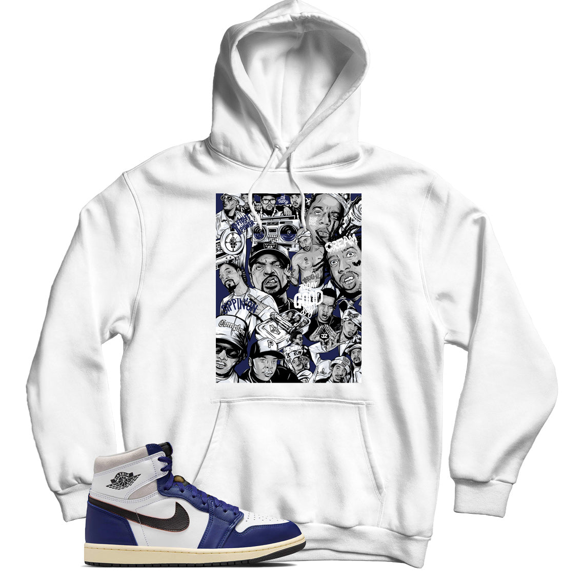 Jordan 1 Rare Air Deep Royal Blue hoodie