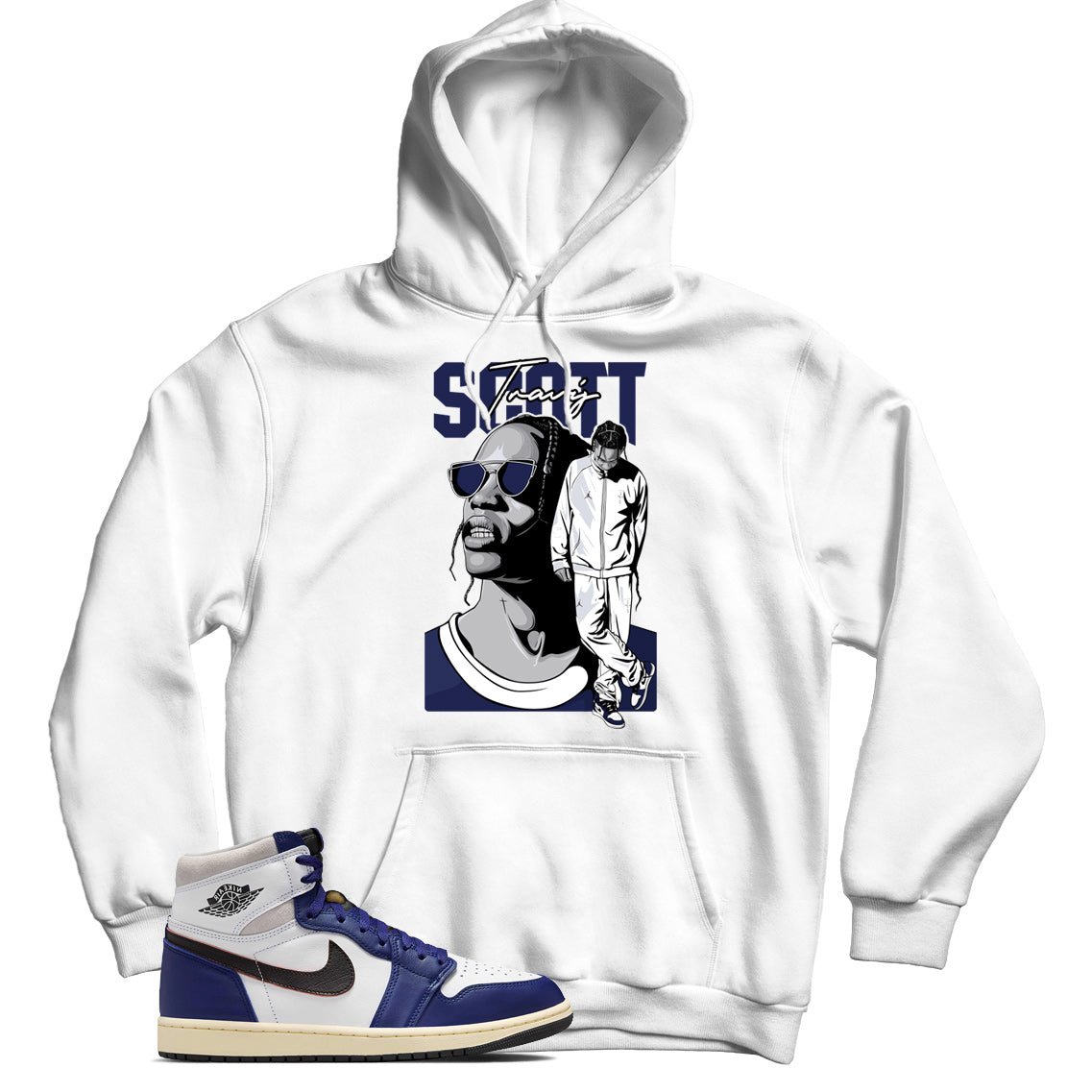 Jordan 1 Rare Air Deep Royal Blue hoodie