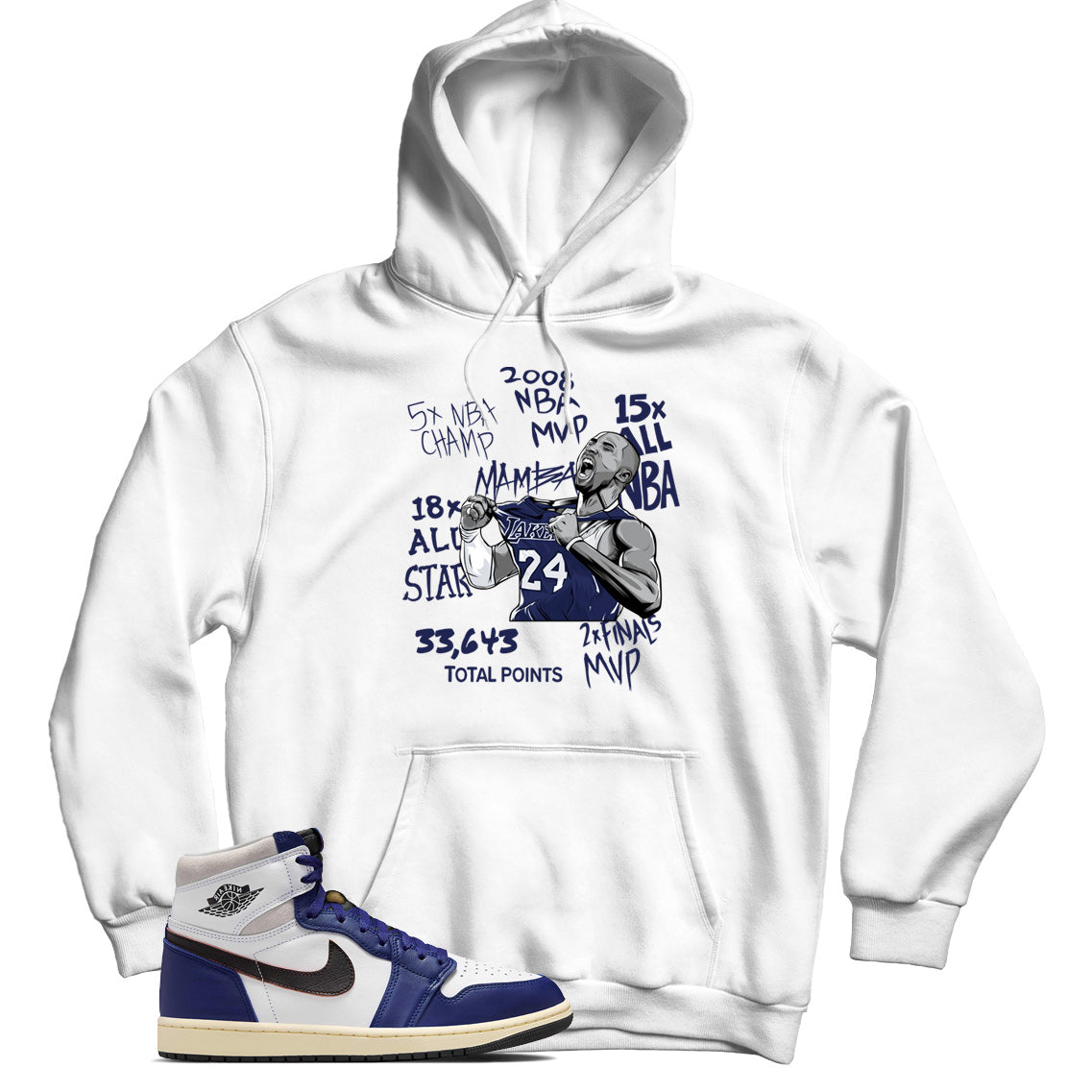 Jordan 1 Rare Air Deep Royal Blue hoodie
