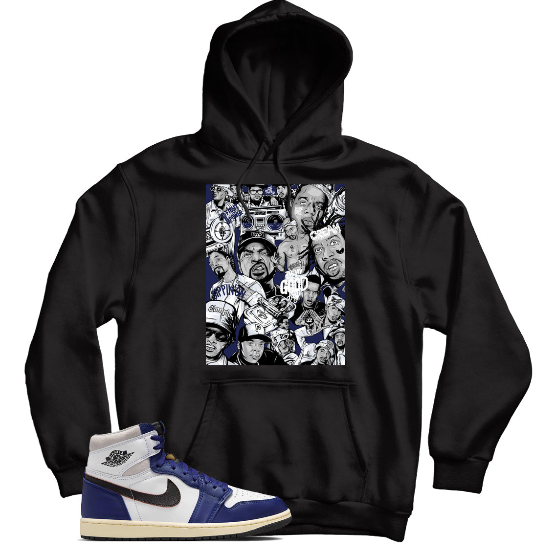Jordan 1 Rare Air Deep Royal Blue hoodie