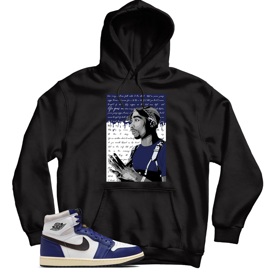Jordan 1 Rare Air Deep Royal Blue hoodie