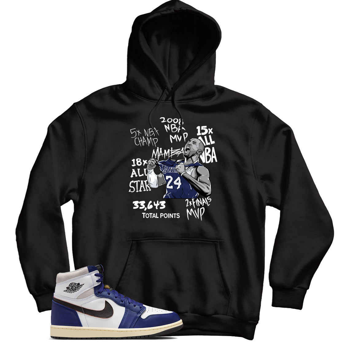 Jordan 1 Rare Air Deep Royal Blue hoodie