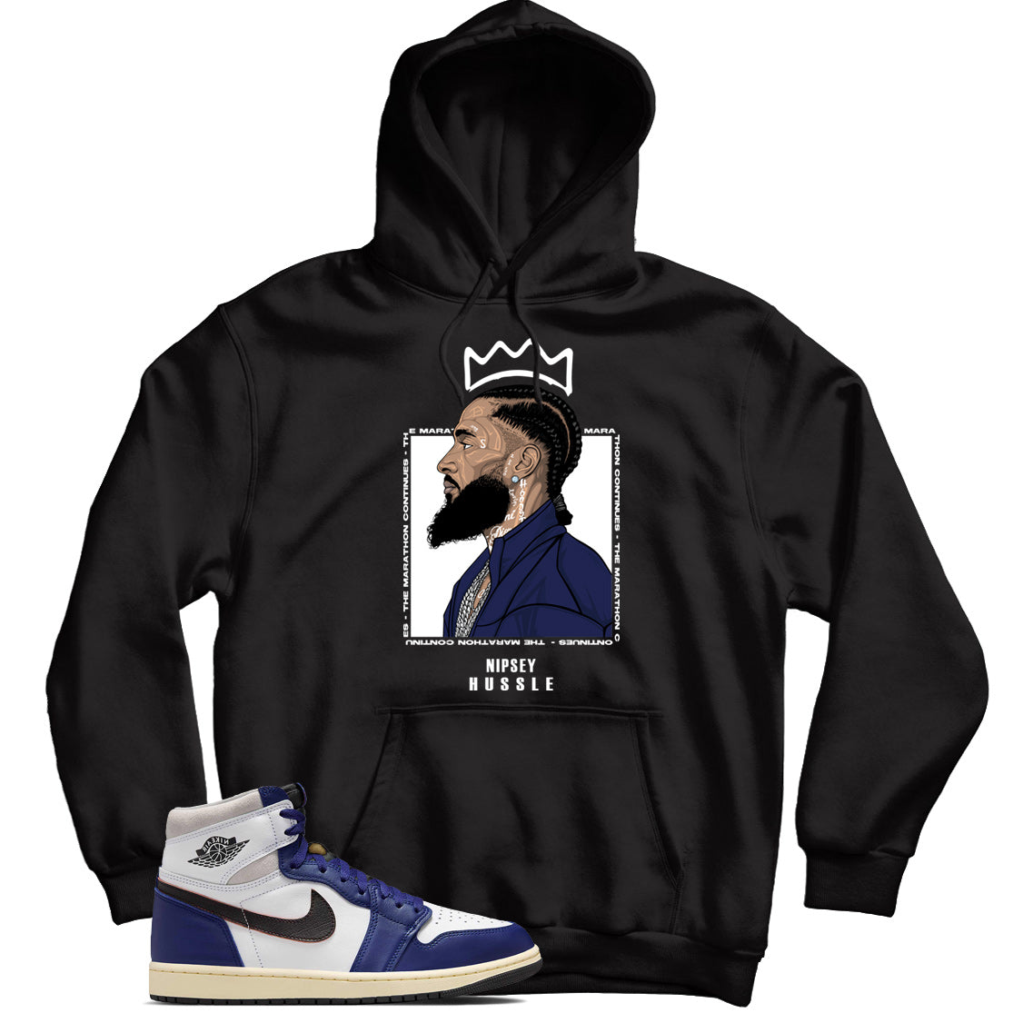 Jordan 1 Rare Air Deep Royal Blue hoodie