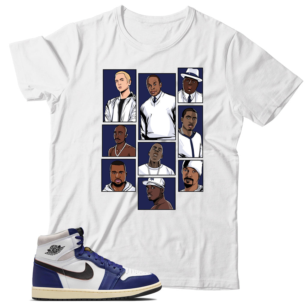 Jordan 1 Rare Air Deep Royal Blue shirt
