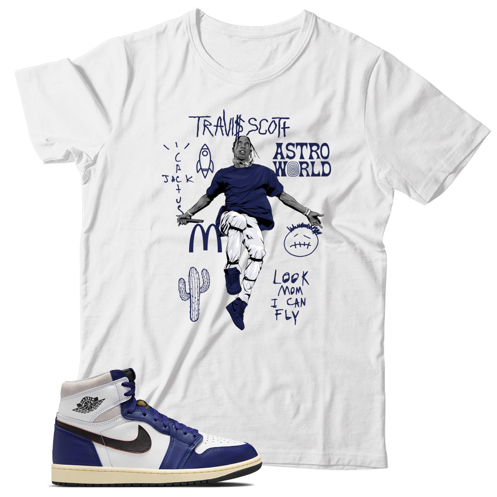 Jordan 1 Rare Air Deep Royal Blue shirt
