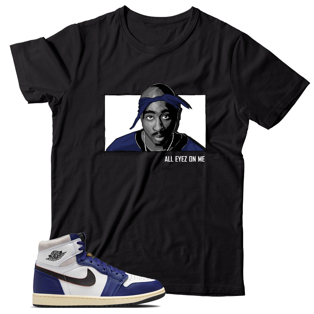 Jordan 1 Rare Air Deep Royal Blue shirt