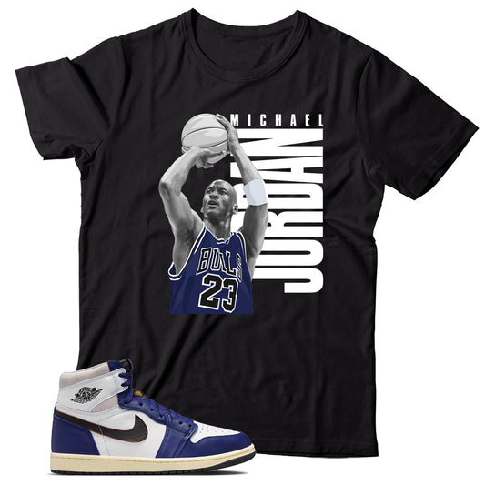 Jordan 1 Rare Air Deep Royal Blue shirt