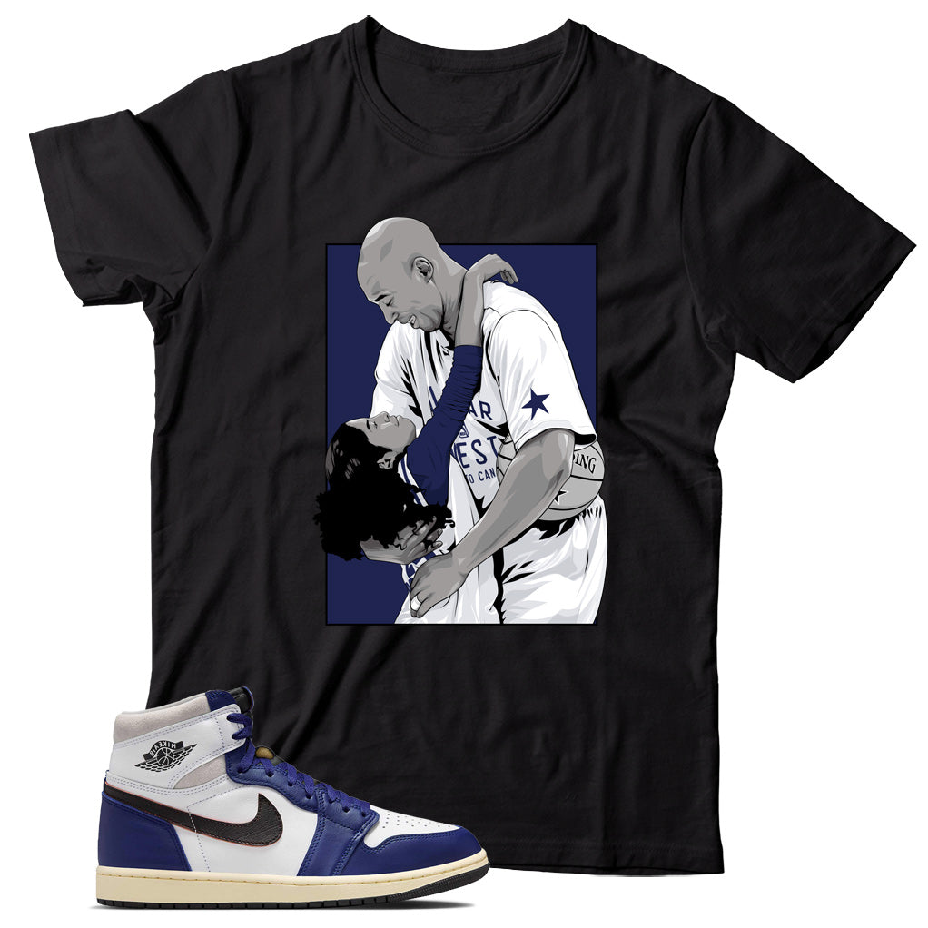 Jordan 1 Rare Air Deep Royal Blue shirt