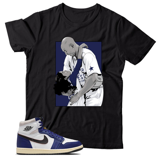 Jordan 1 Rare Air Deep Royal Blue shirt