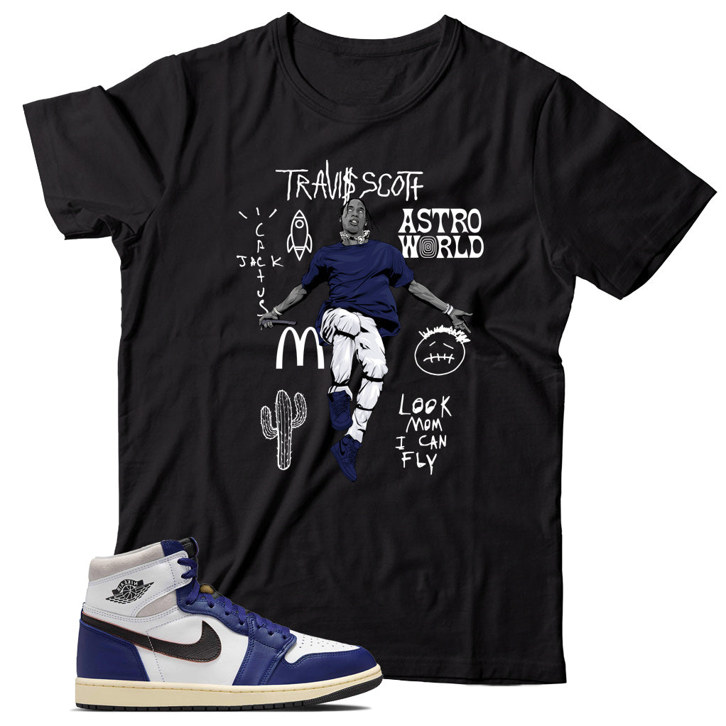 Jordan 1 Rare Air Deep Royal Blue shirt