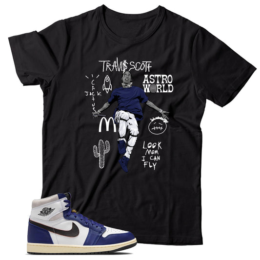 Jordan 1 Rare Air Deep Royal Blue shirt