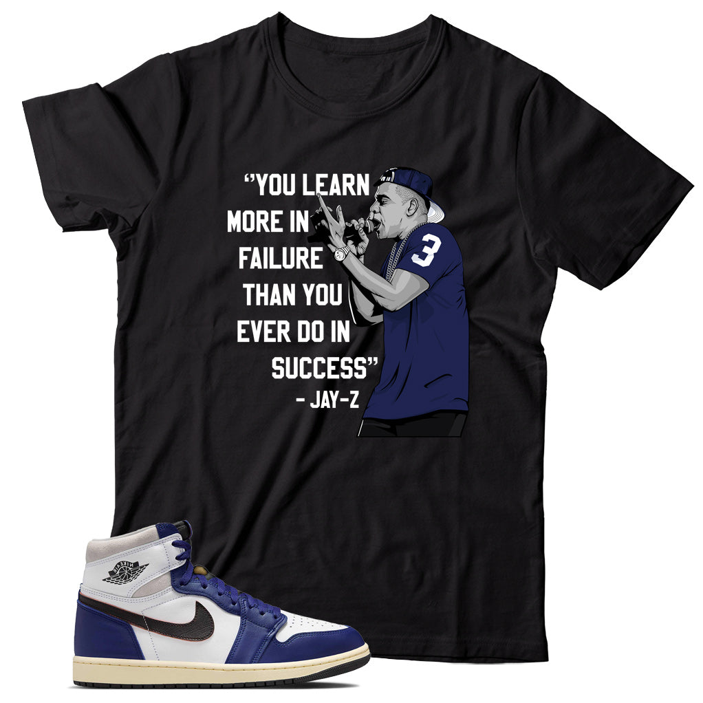 Jordan 1 Rare Air Deep Royal Blue shirt