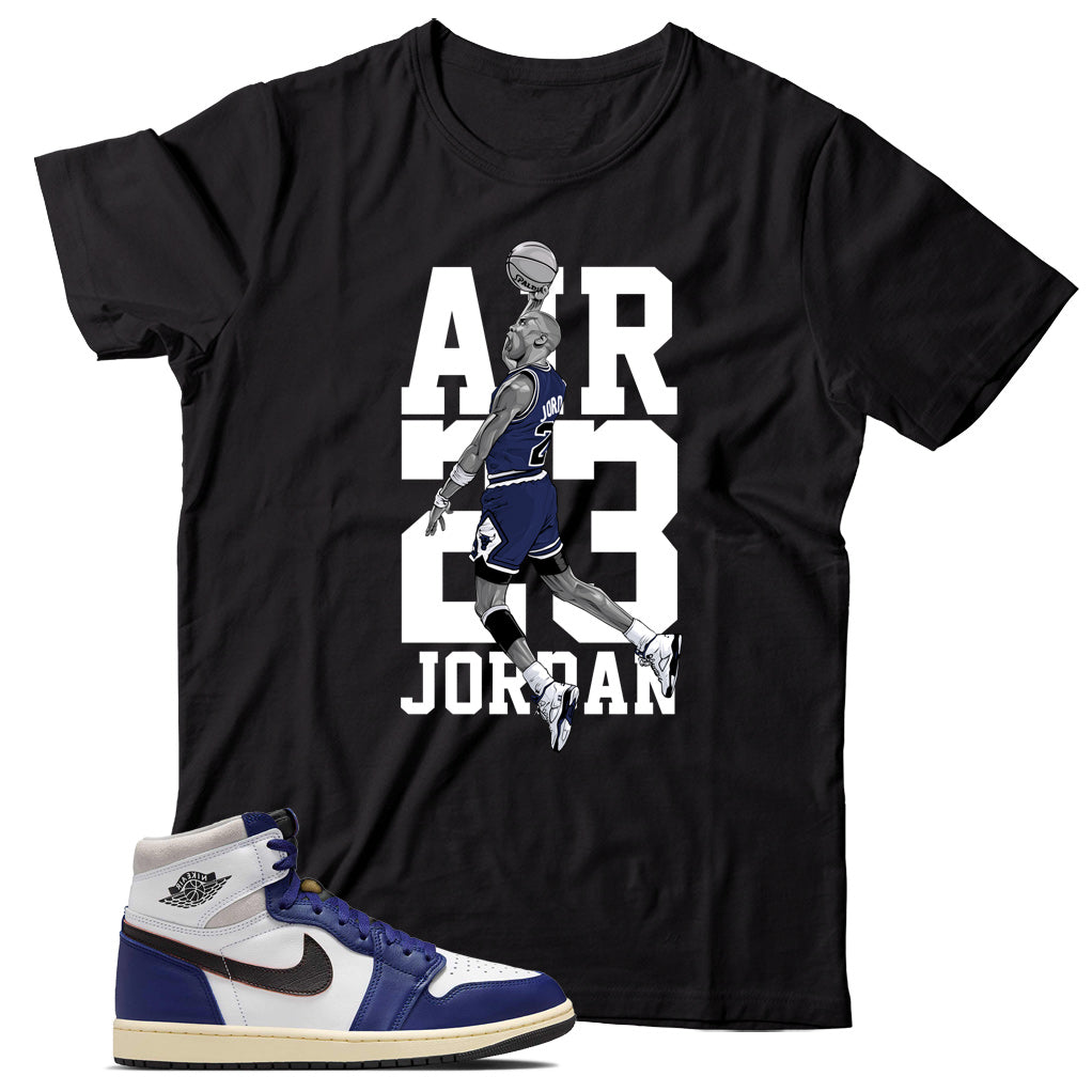 Jordan 1 Rare Air Deep Royal Blue shirt