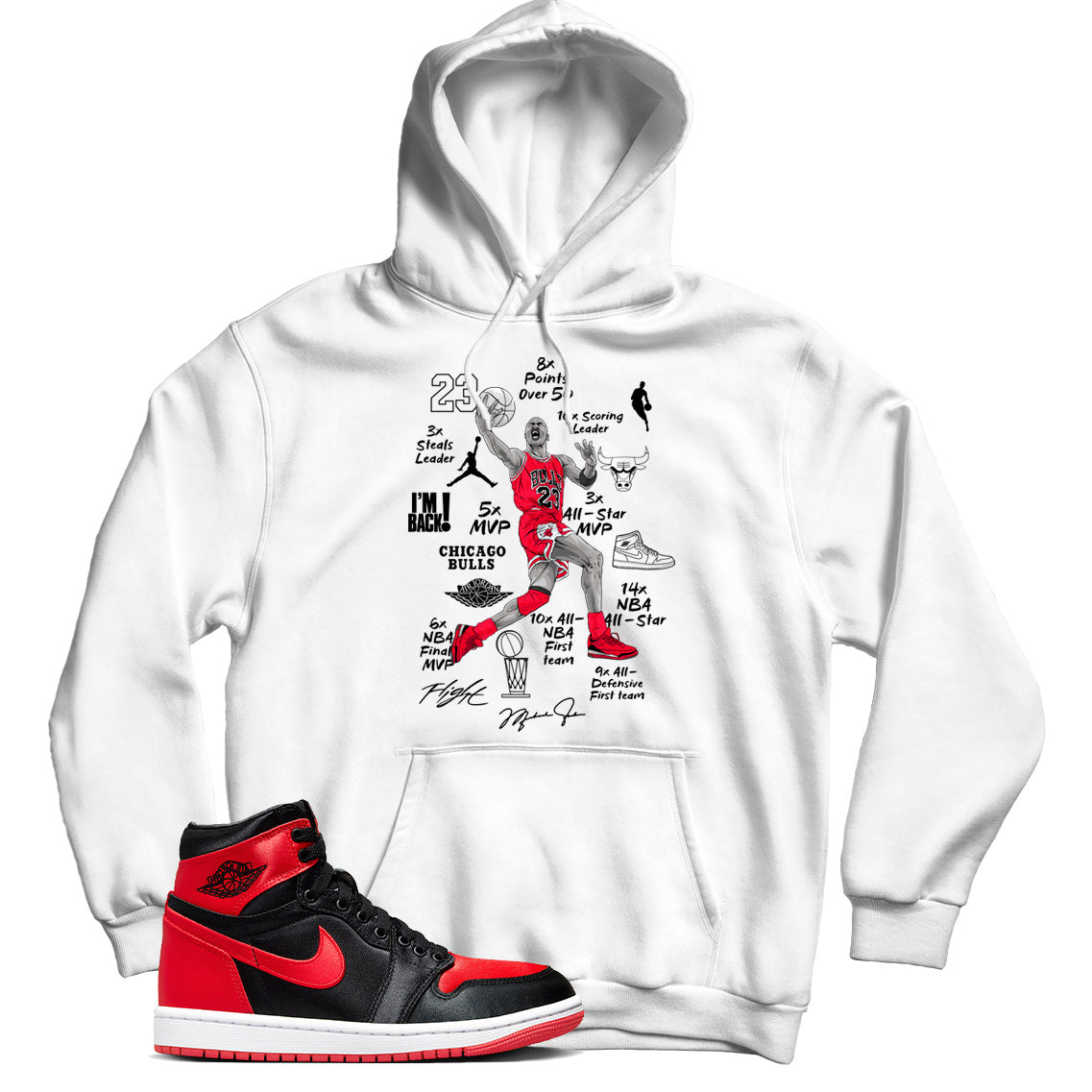 Hoodie Match Jordan 1 Satin Bred